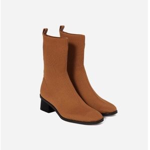 Everlane The High-Ankle Glove Boot in ReKnit in Toffee